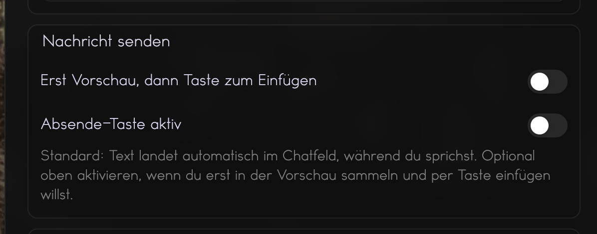 9. Nachricht senden – automatisch oder erst per Taste