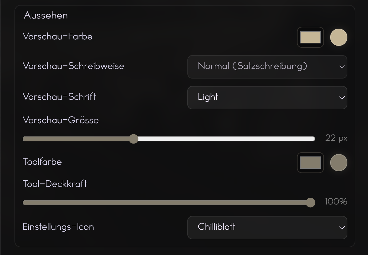 10. Aussehen – Farben und Schrift